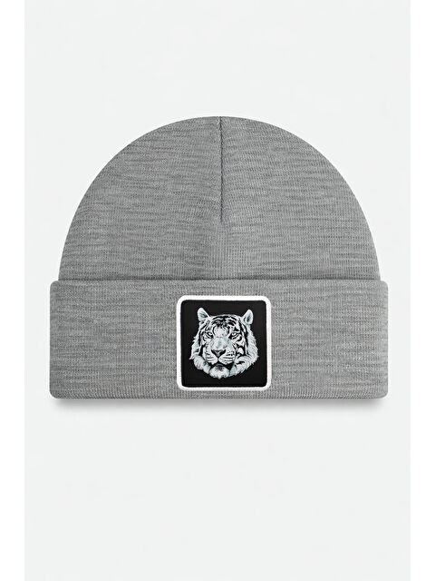 BlackBörk Kaplan Logolu Gri Bere