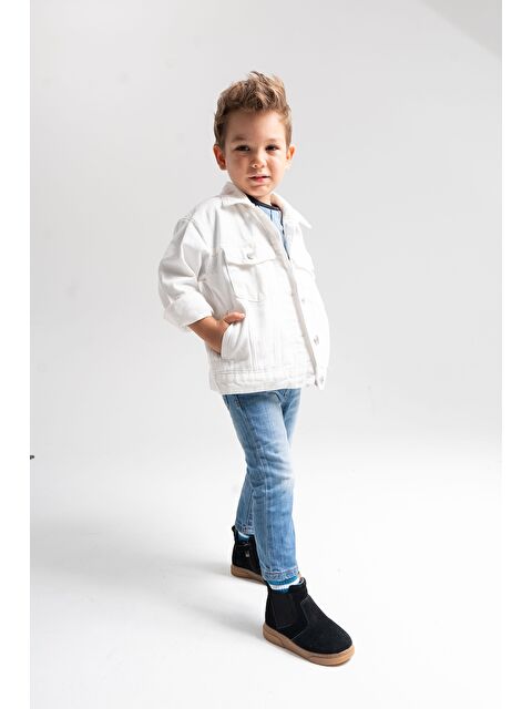 Mnpc Erkek Çocuk Siyah Hakiki Deri Suya Dayanıklı Günlük Bot - S000446454-19351