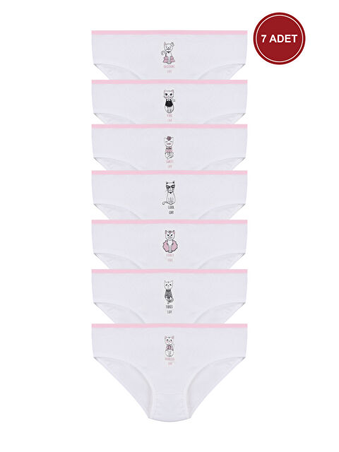 Koza İç Giyim Kız Çocuk 6'lı Sevimli Fare Desenli Slip - S000515137-20063