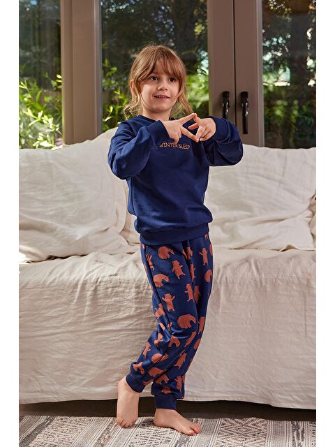 ZEYLAND Kız Çocuk Yazı Nakışlı Pijama Takımı - S000315146-21164
