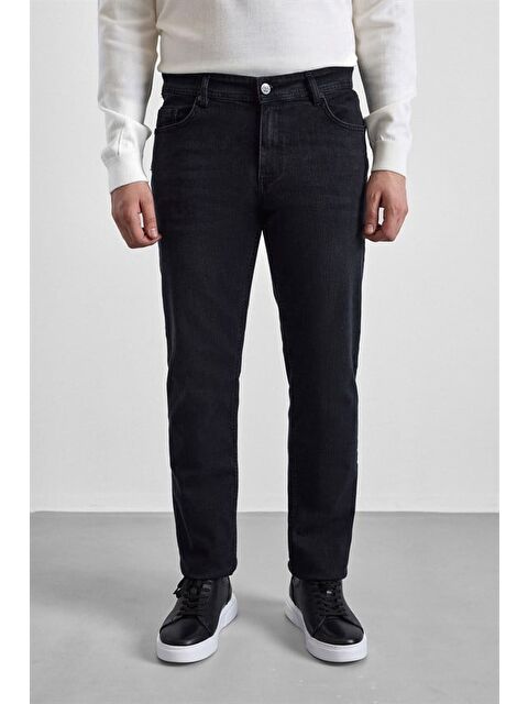 Süvari Siyah Denim Pantolon