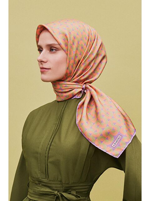 ARMİNE Obje Desenli Saf İpek Twill Eşarp 9321 33 - S000500486-22000