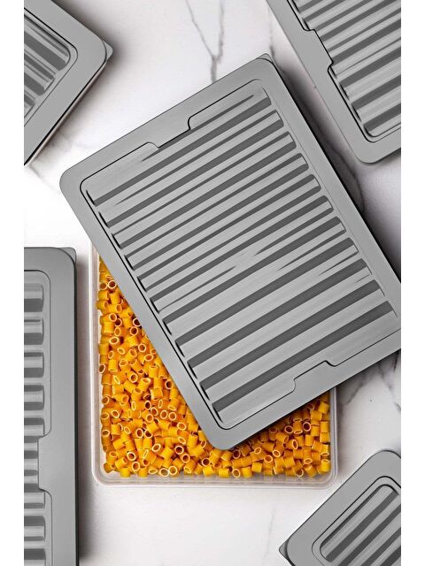 Nandy Home 7'li Set Freshbox Mikroldaga Ve Difrize Uygun Saklama Kabı Gri - S000159995-20600