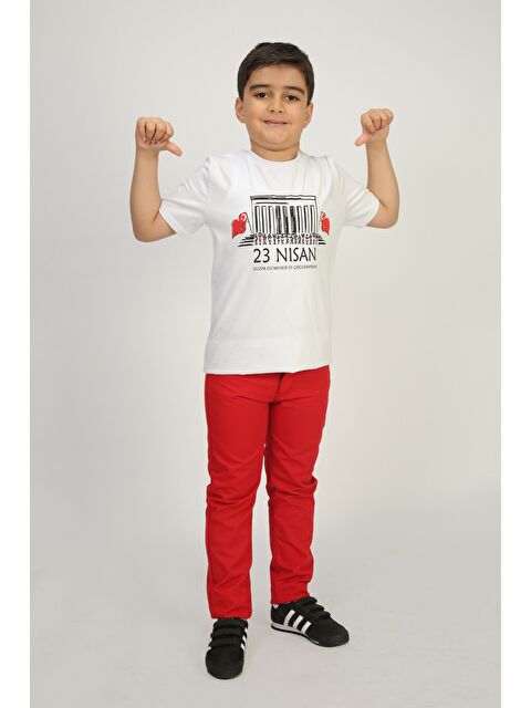Toontoykids Unisex Çocuk 23 Nisan Baskılı Tişört - S000417949-20063