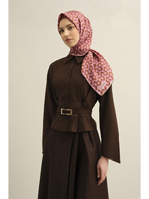 ARMİNE Obje Desenli Saf İpek Twill Eşarp 9321 31 - S000500486-20031