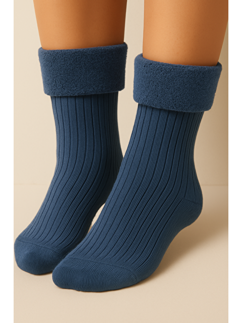 Katia And Bony Kız Çocuk Havlu Çorap Mavi - S000487251-17234