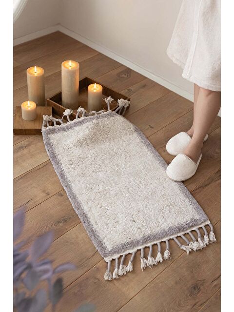 İrya Root Tekli Banyo Paspası Bambu 60x100 cm Koyu Gri - S000480869-29351