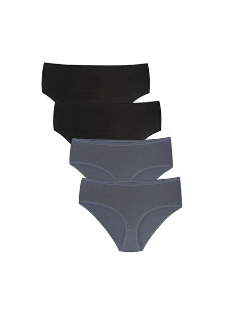 Güneş Geniş Kenar 4'lü Düz Kadın Bato Külot - S000316322-27074