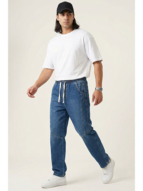Bigdart Erkek Rahat Kesim Baggy Jean Pantolon 30074 - Lacivert - S000497665-21164