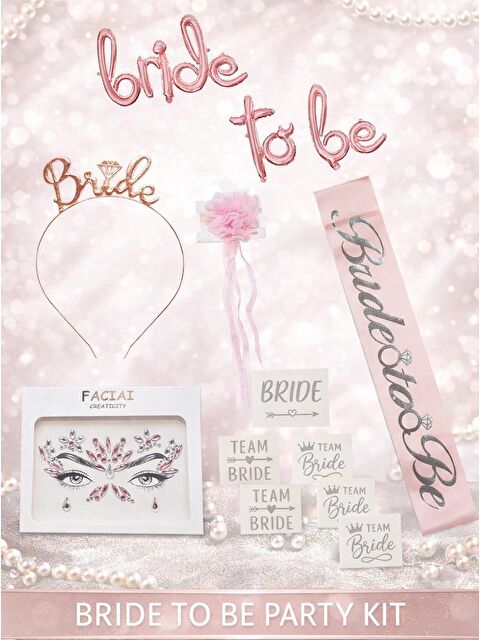 Parti Adresi Bride To Be Rose Gümüş Bekarlığa Veda Partisi Seti - S000503559-18105