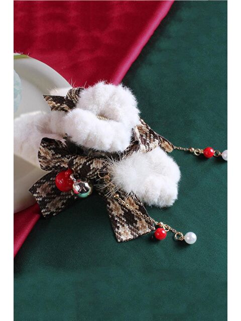 New Obsessions Yılbaşı Temalı Tüylü ve Kaşe Desenli Mandal Toka - S000323297-19928