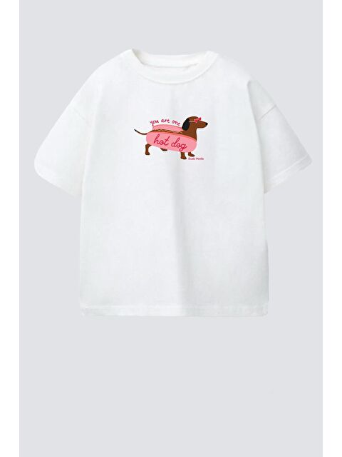 Monila Kız Çocuk Pamuklu Bisiklet Yaka Baskılı T-Shirt - S000514649-19965