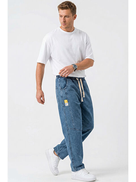 Bigdart Erkek Rahat Kesim Baggy Jean Pantolon 30074 - İndigo - S000497665-23093