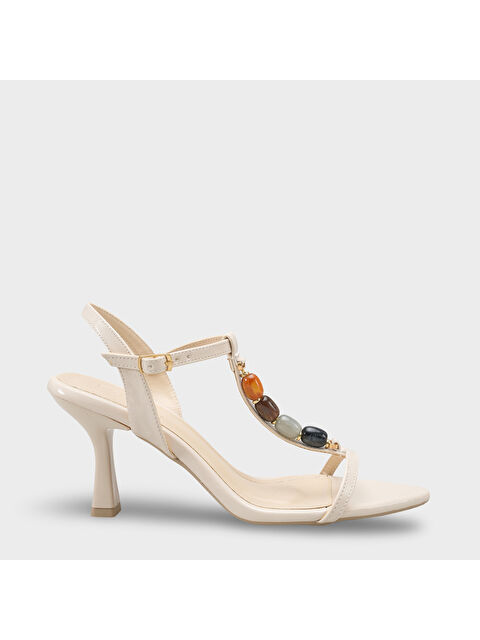 Capone Outfitters Cassy Sivri Burunlu Taşlı Bilekten Bantlı Orta Topuklu Kadın Ayakkabı - S000530347-19927