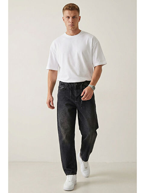 Bigdart Erkek Rahat Kesim Baggy Jean Pantolon 30075 - Siyah - S000497669-19351