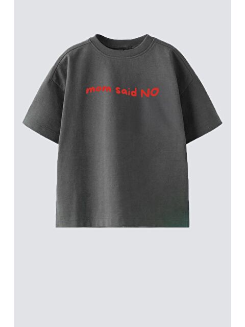 Monila Unisex Çocuk Pamuklu Bisiklet Yaka Baskılı T-Shirt - S000514662-29666