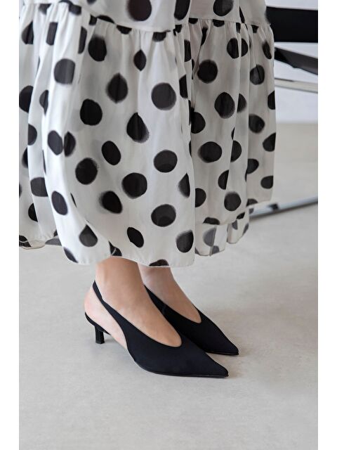 Straswans Alez Kadın Kumaştopuklu Ayakkabı Siyah