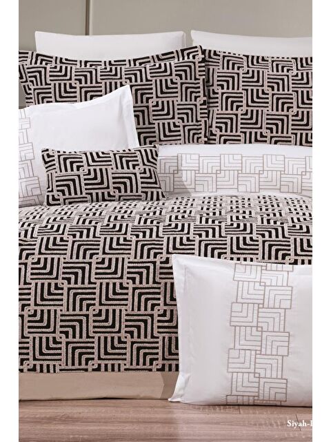 Çeyiz Diyarı Anastasia 10 Parça Çeyiz Seti Siyah Cappucino - S000495038-23173