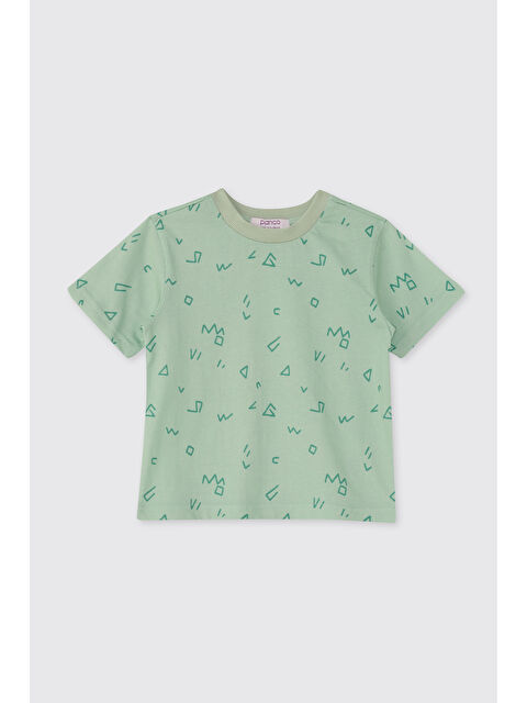 Panço Erkek Bebek Baskılı Yeşil Tişört - S000524485-18194