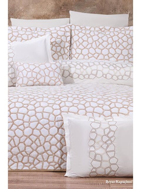 Çeyiz Diyarı Stone 10 Parça Çeyiz Seti Beyaz Cappucino - S000495039-23173