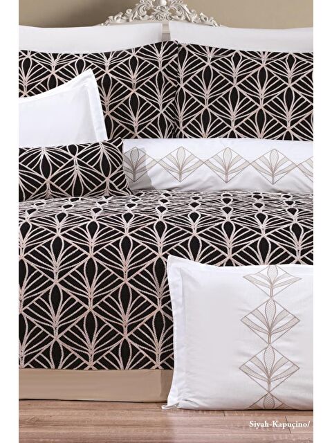 Çeyiz Diyarı Polina 10 Parça Çeyiz Seti Siyah Cappucino - S000495041-23173