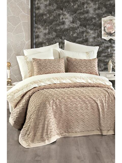 Çeyiz Diyarı Diamond 9 Parça Çeyiz Seti Cappucino - S000495046-19413