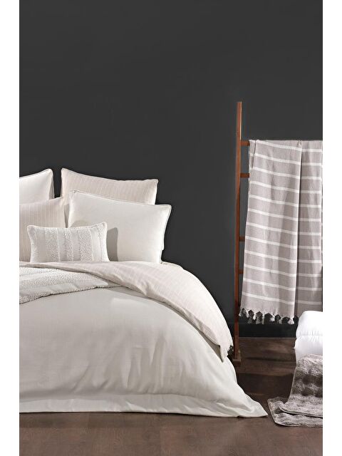Çeyiz Diyarı Lipa Lüks Comforter 13 Parça Çeyiz Seti Ekru - S000495051-19965