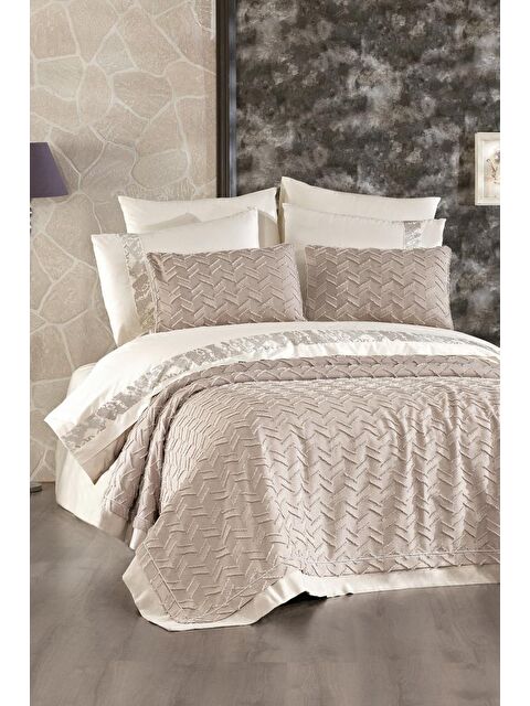 Çeyiz Diyarı Diamond 9 Parça Çeyiz Seti Vizon - S000495054-26429