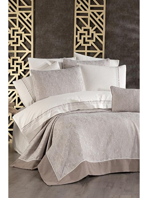 Çeyiz Diyarı Zülal 10 Parça Çeyiz Seti Vizon - S000495055-26429