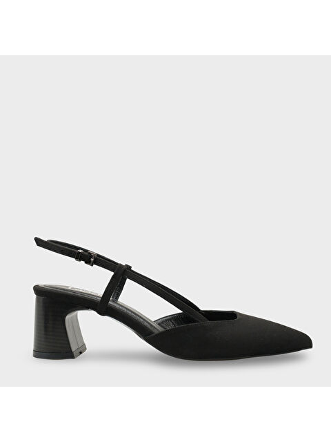 Capone Outfitters Phelia Hakiki Deri Astarlı Sivri Burunlu Orta Kalın Topuklu Arkası Açık Kadın Ayakkabı - S000530343-19351