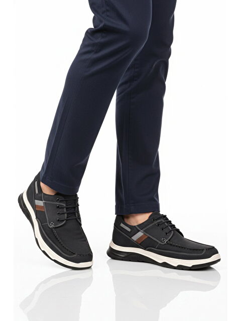 Ayakmod Lacivert Hakiki Deri Erkek Casual Ayakkabı 2676 M