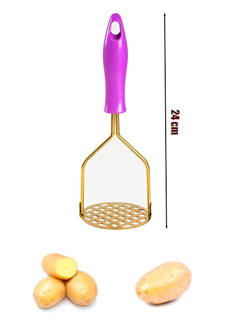 Porsima Patates Ezici Paslanmaz Metal 24 cm - Mor - S000324201-20042