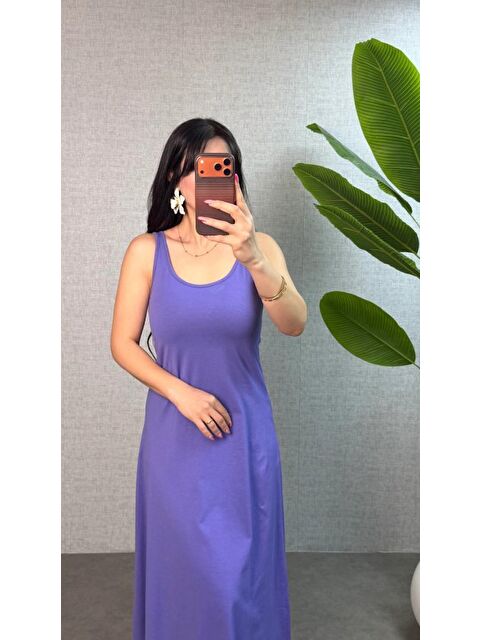 Jane's Kadın Askılı Yuvarlak Yaka Süprem Kumaş Elbise