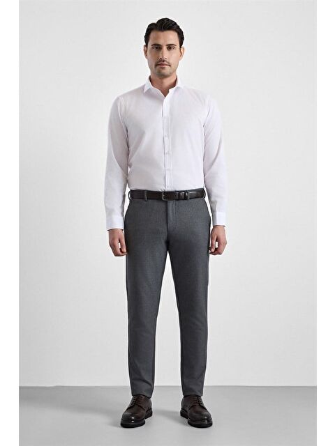 Süvari Antrasit Slim Düz İnterlok Yarım Lastikli Rüzgar Geçirmez Jogger Pantolon