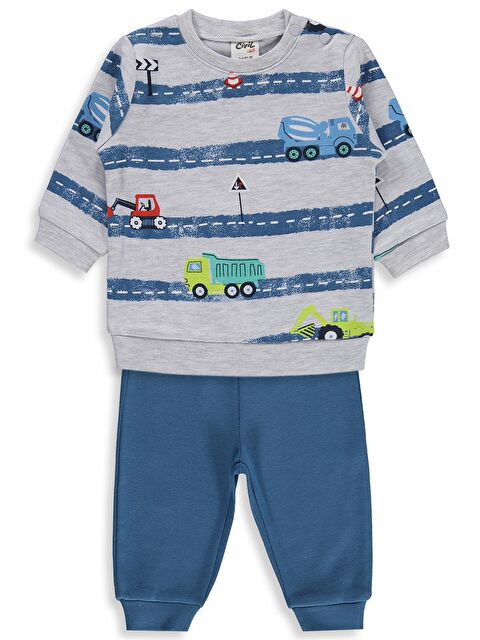 Civil Baby Arabalar Empirme 3-18 Ay Takım - Gri