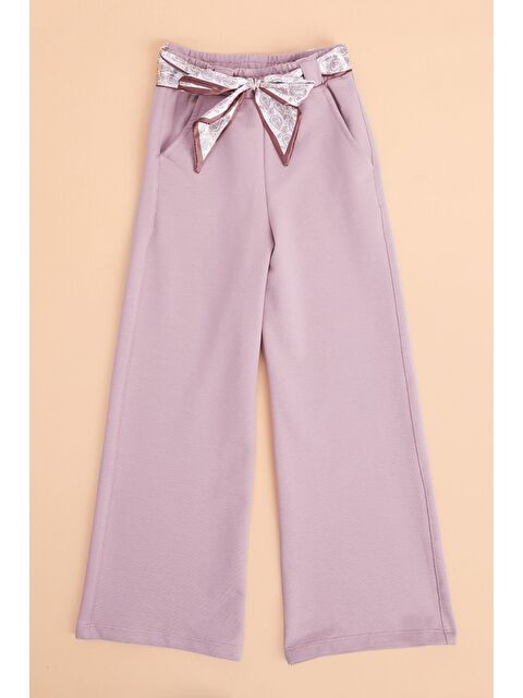 Fullamoda Kemer Detaylı Lastikli Kız Çocuk Palazzo Pantolon
