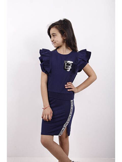 Toontoykids Kız Çocuk Pul Nakışlı Etekli Takım - S000254544-21164