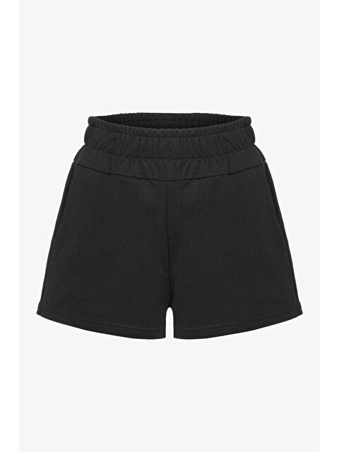 Koza İç Giyim Kadın Pamuklu Siyah Bel Lastik Detaylı Şort - S000347663-19351