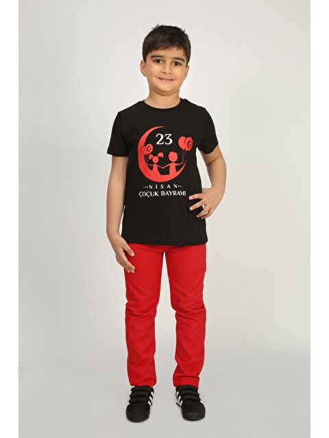 Toontoykids Unisex Çocuk 23 Nisan Baskılı Tişört - S000417948-19351