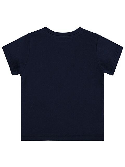 Civil Baby Balık Nakışlı 6-18 Ay Tişört - Lacivert