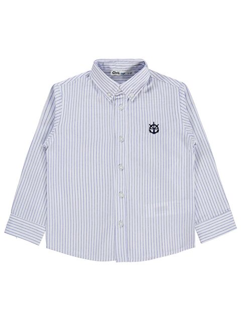 Civil Boys Çizgili 2-5 Yaş Gömlek - Mavi 3-4 Yaş - S000526610-17234