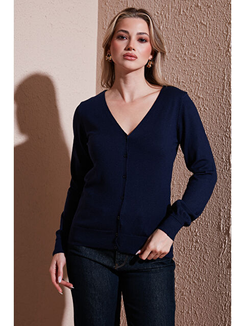 Fashion Friends Regular Fit V Yaka Düğmeli Hırka 25K0781K1 - S000485308-21164