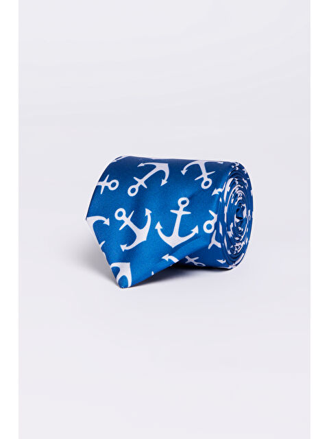 AC&Co / Altınyıldız Classics Erkek Mavi Desenli Kravat - S000416565-17234