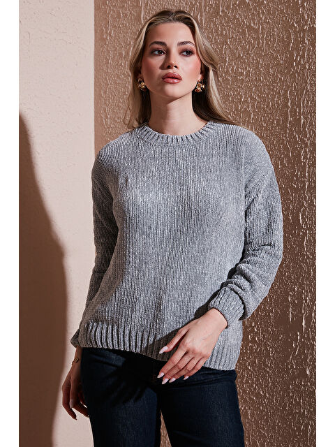 Fashion Friends Regular Fit Bisiklet Yaka Şönil Kazak 25K0160K1 - S000485313-20600