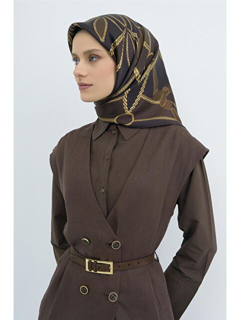ARMİNE Saf İpek Twill Eşarp 9531D 85 - S000501836-19413