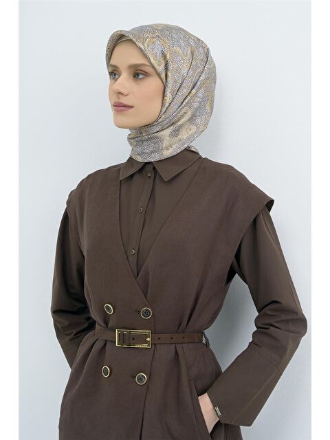 ARMİNE Saf İpek Twill Eşarp 9540D 84 - S000501846-4280