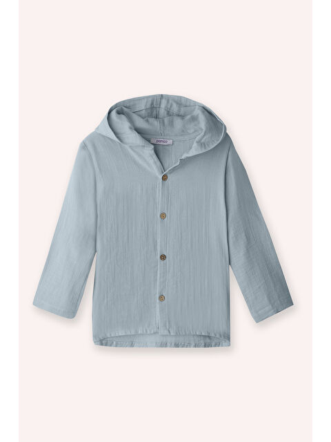 Panço Erkek Çocuk Müslin Mavi Gömlek - S000524493-17234