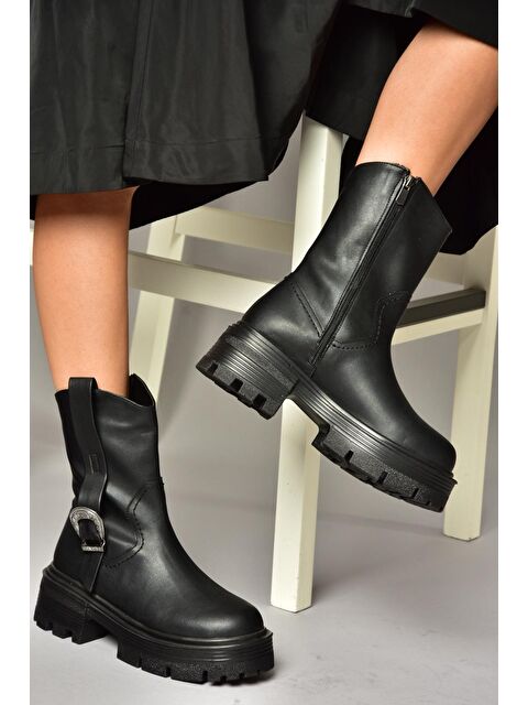 Fox Shoes T2670964 Siyah Kadın Bot - S000298403-19351