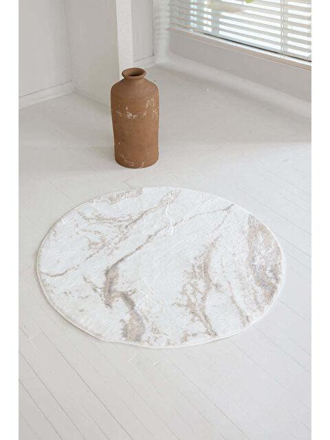 İrya Marmera Yuvarlak Banyo Paspası 70x70 Bej - S000502876-19928