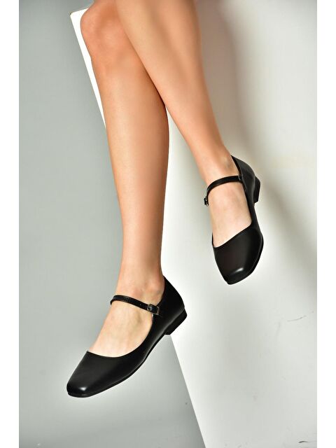Fox Shoes S7262525 Siyah Kadın Babet - S000151759-19351